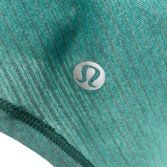 Lululemon Wild Tank Heathered‎ Forage Teal / Dramatic Static White Black Size 6 - Picture 7 of 10
